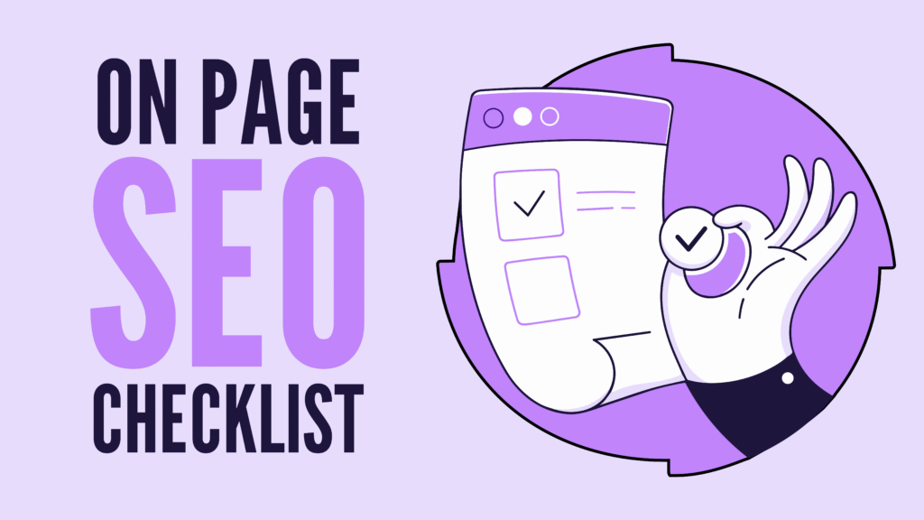 on page SEO checklist