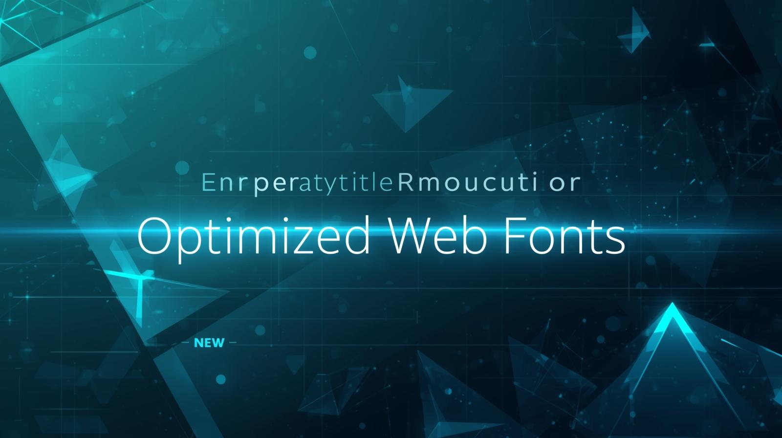 Optimize Web Fonts